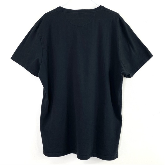 Frame Denim Logo Noir Slim Fit Cotton T-Shirt Black STYLE# LMTS0082 - Picture 5 of 8